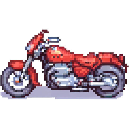 minimalist red motorcycle, pixel art style, favicon emoji