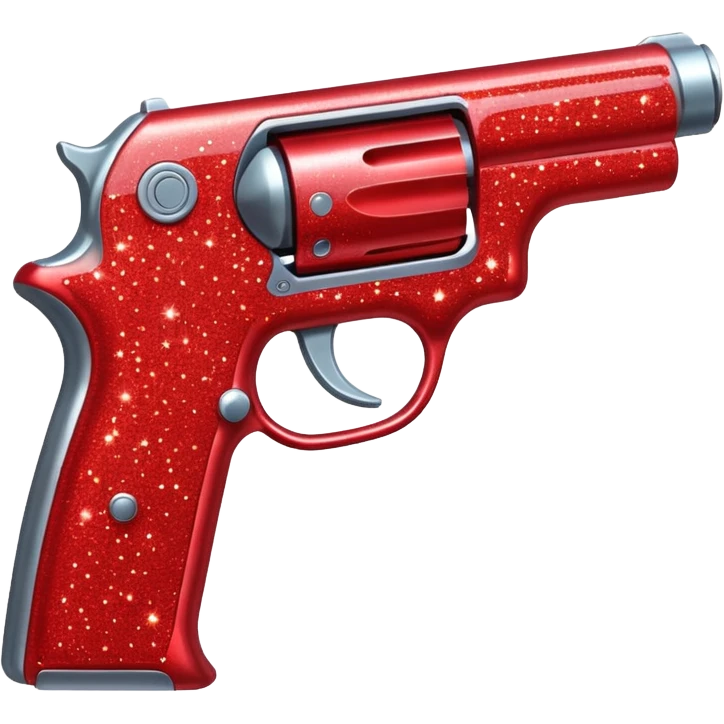 red glitter gun emoji