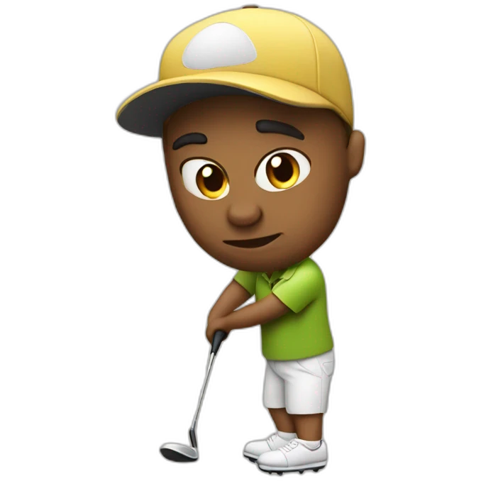 Ridiculous golfer emoji