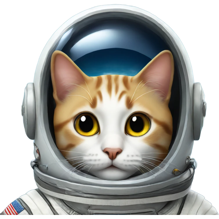 Cat wearing a space suit  emoji
