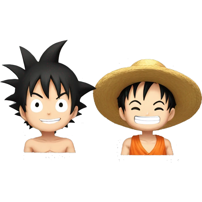 Luffy y goku emoji
