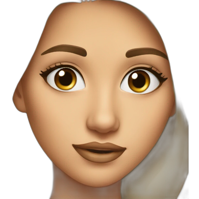 Fresh young woman, smooth hair, bright crisp eyes with eye liner emoji