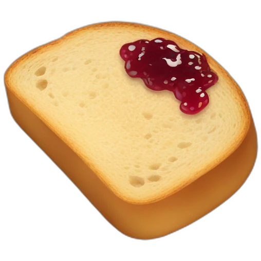 A slice of bread with jam. emoji