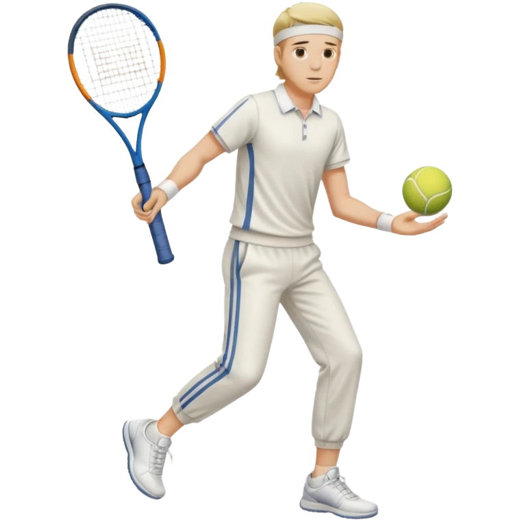 Male tennis long trousers emoji