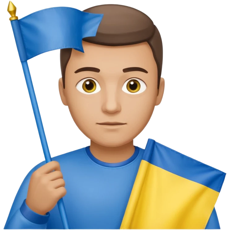 The Ukrainian man with flag emoji