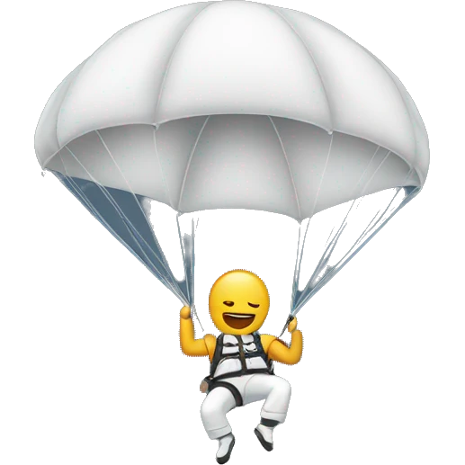 A man parachuting  emoji