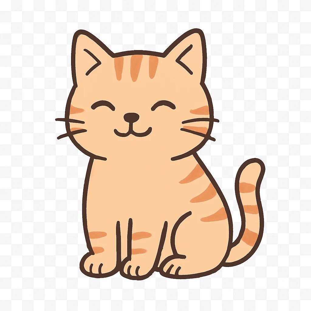 a cute cat sitting emoji
