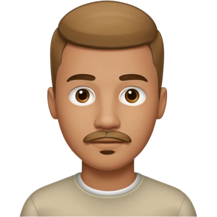menino de 18 anos com corte americano cavanhaque e bigode  emoji