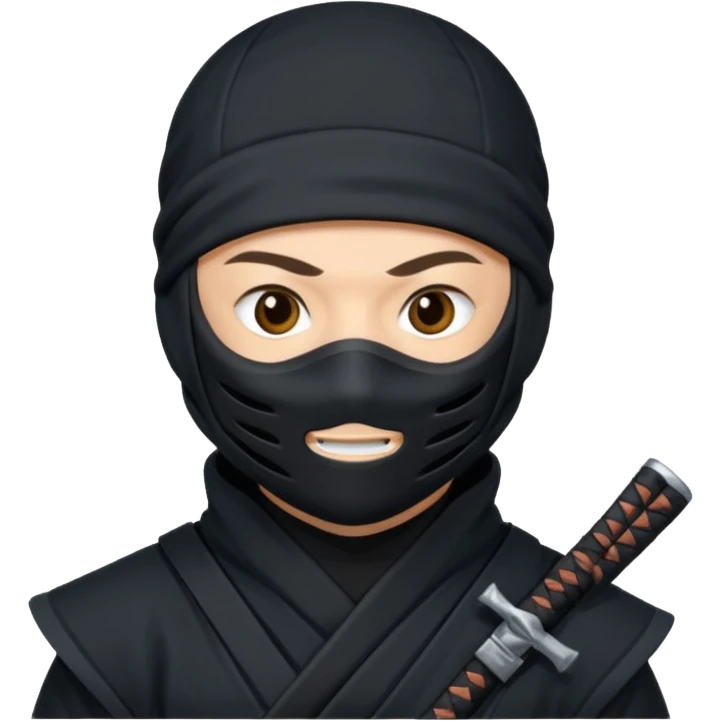 Ninja smile emoji