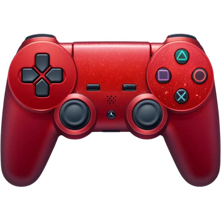 red ombre PlayStation console with glitter emoji