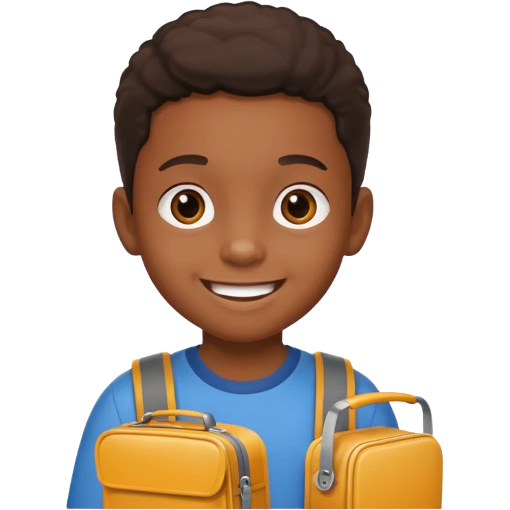 black child with lunchbox emoji