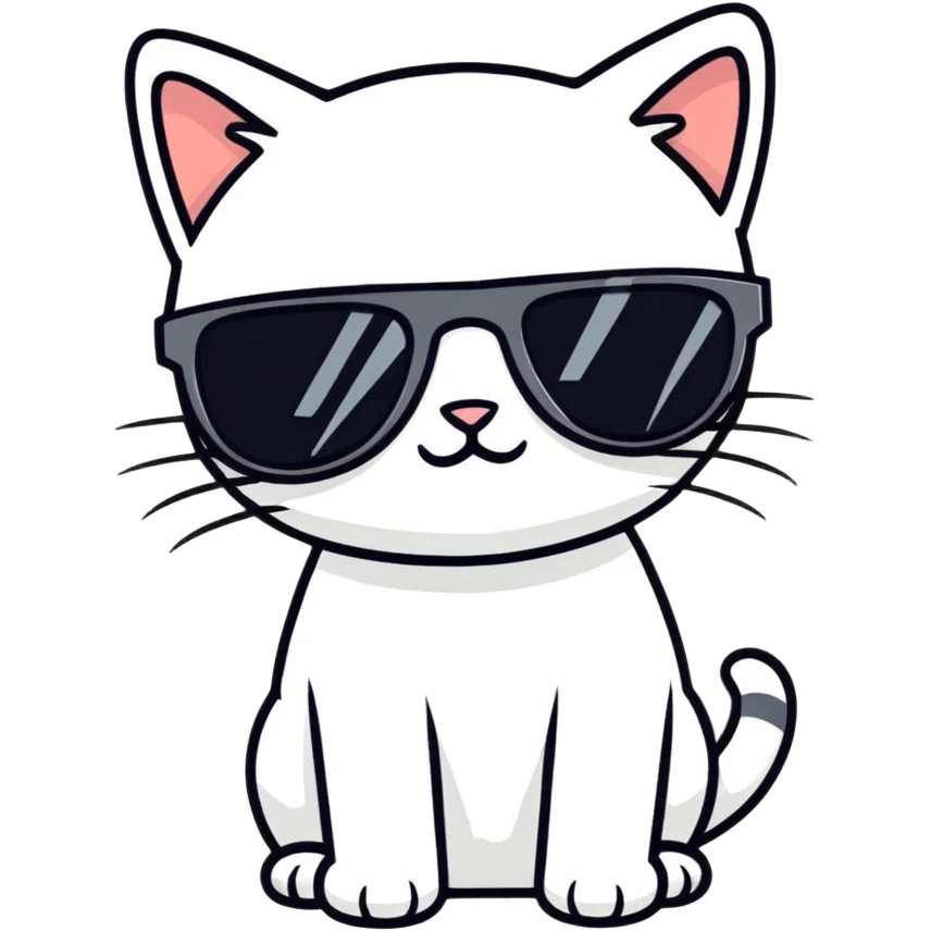 Cat with sunglasses emoji