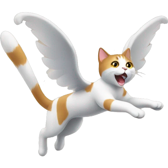 Flying cat emoji