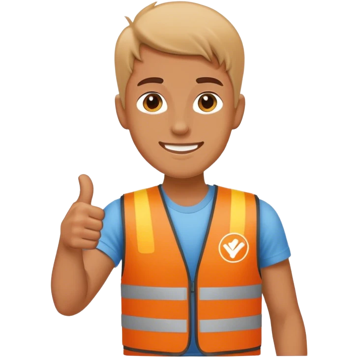 an eager person wearing a Y Combinator vest giving a thumbs up emoji