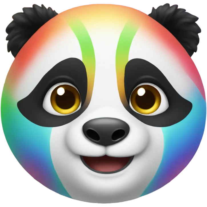 Rainbow panda emoji