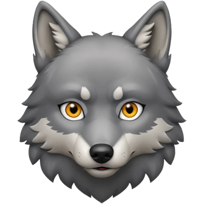 realistic wolf sitting down emoji