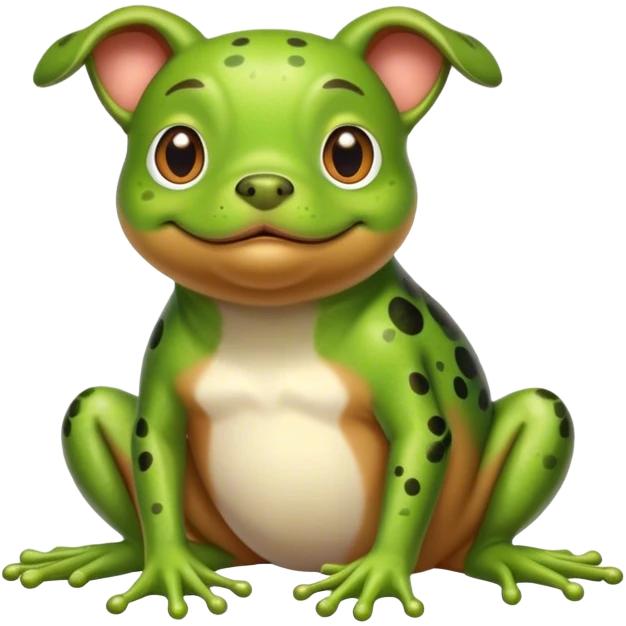 Dog whit a frog had  emoji