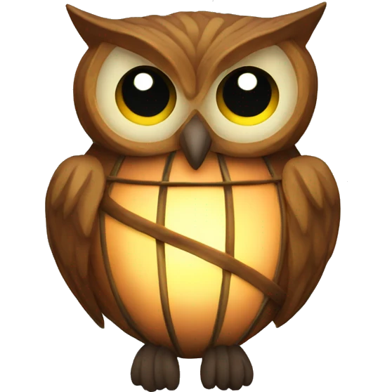 Lantern owl shape emoji