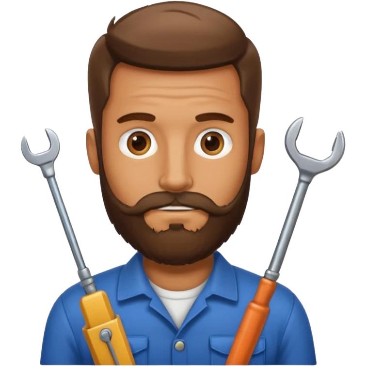 bearded locksmith emoji
