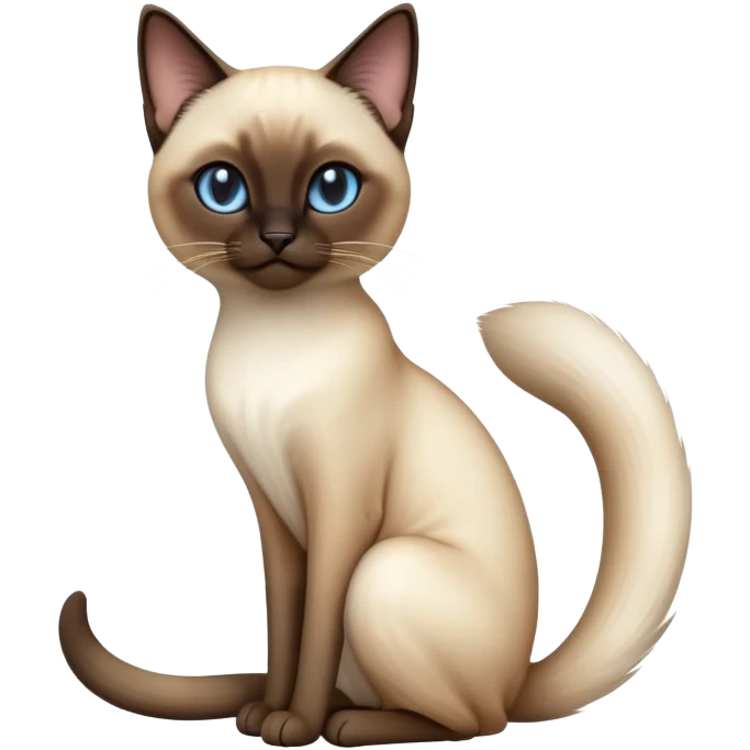cinematic-[siamese cat]-realistic-full-body-sitting-emoji,-tail-curled-playfully-around-its-paws,-head-tilted-dramatically,-fluffy-[siamese]-fur,-simplified-yet-realistic-focused-features,-highly-detailed,-glowing-with-an-almost-sarcastic-glow emoji
