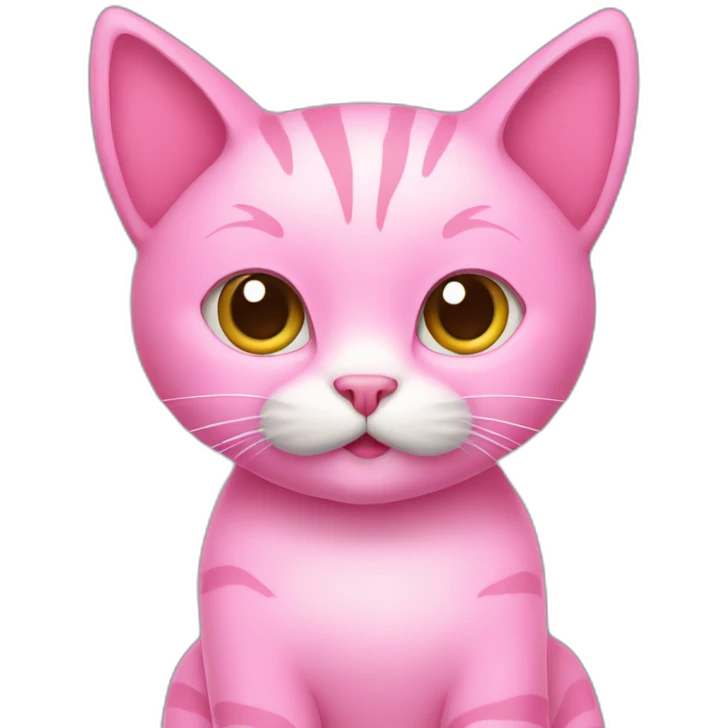 pink cat with pink computer emoji