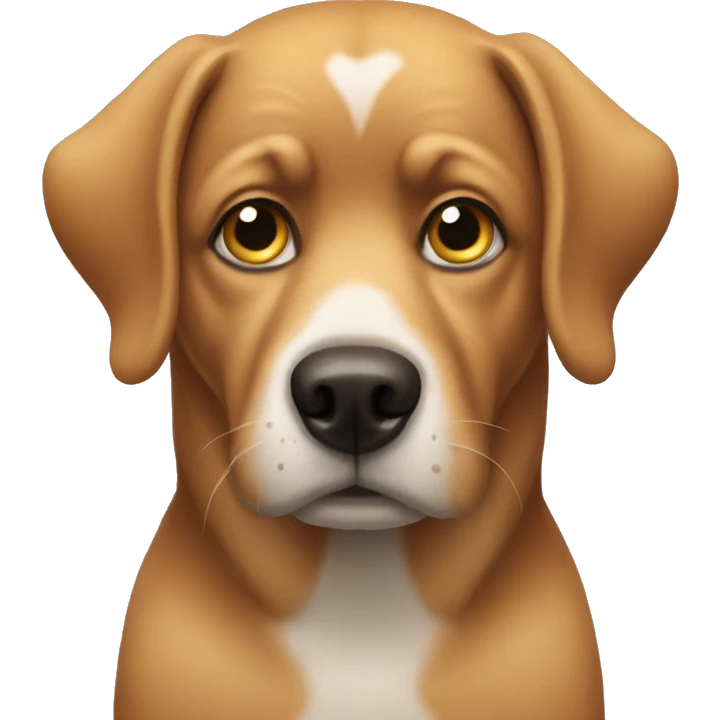 Dog with side googly eyes emoji