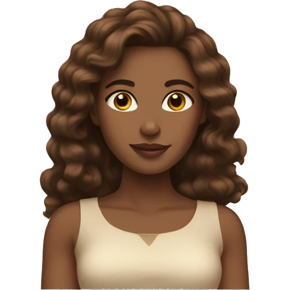 Beautiful, brown hair goddess, beige skin emoji