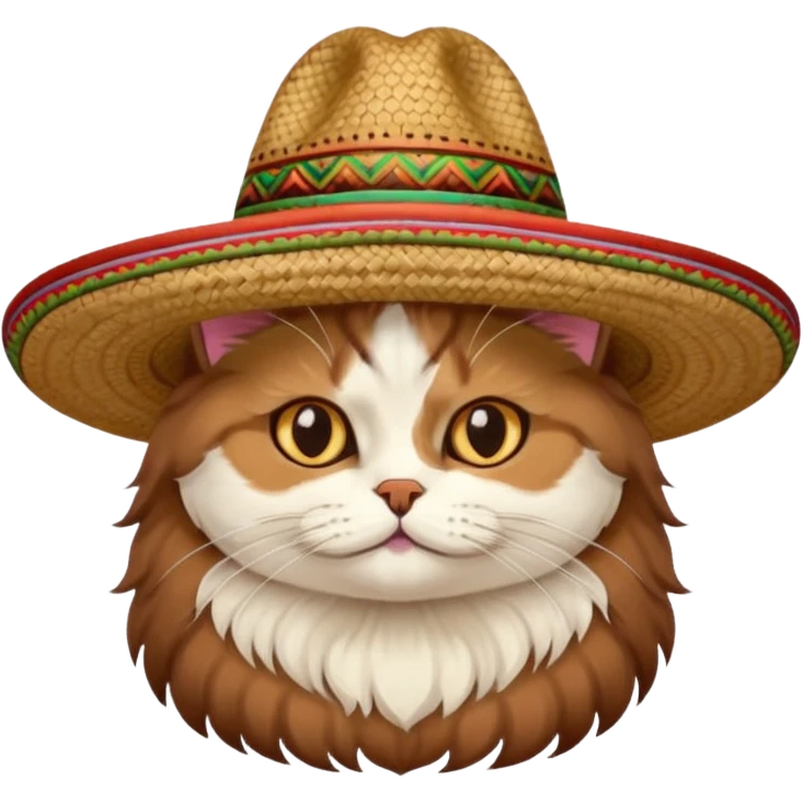 mexican hat persian cat emoji