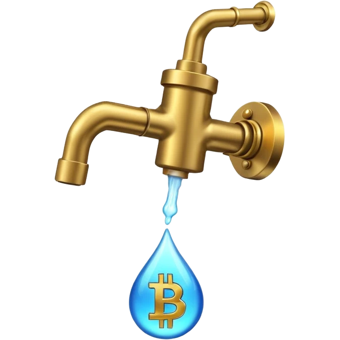 crypto currency symbol  named CryptoTap think more a tap or faucet  now add more about cryptocurrencyis emoji