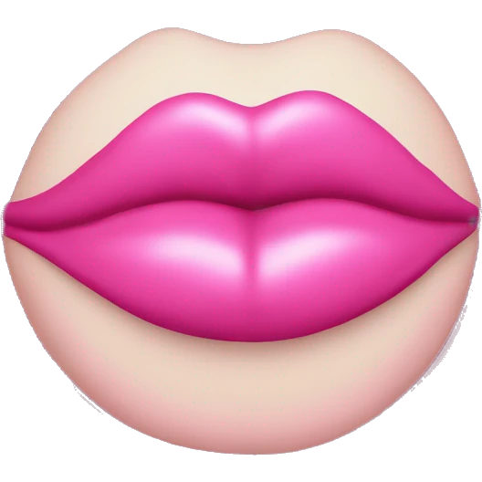 Pink kiss emoji