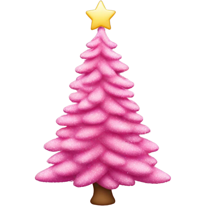 Pink Christmas tree emoji