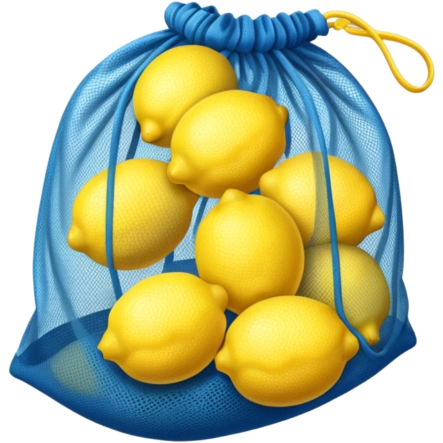 lemons in blue mesh bag emoji
