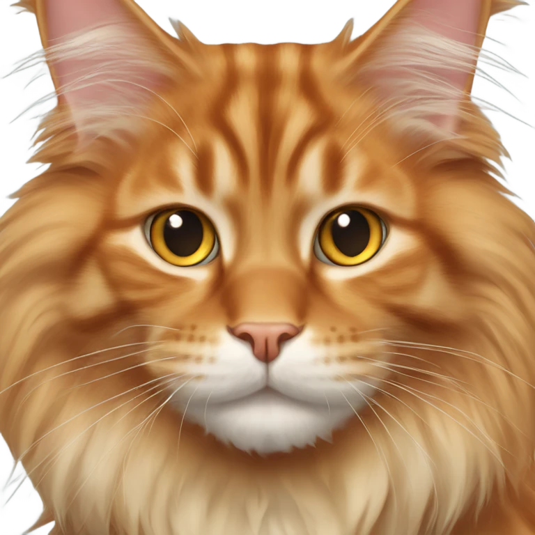 Orange Maine coon cat  emoji