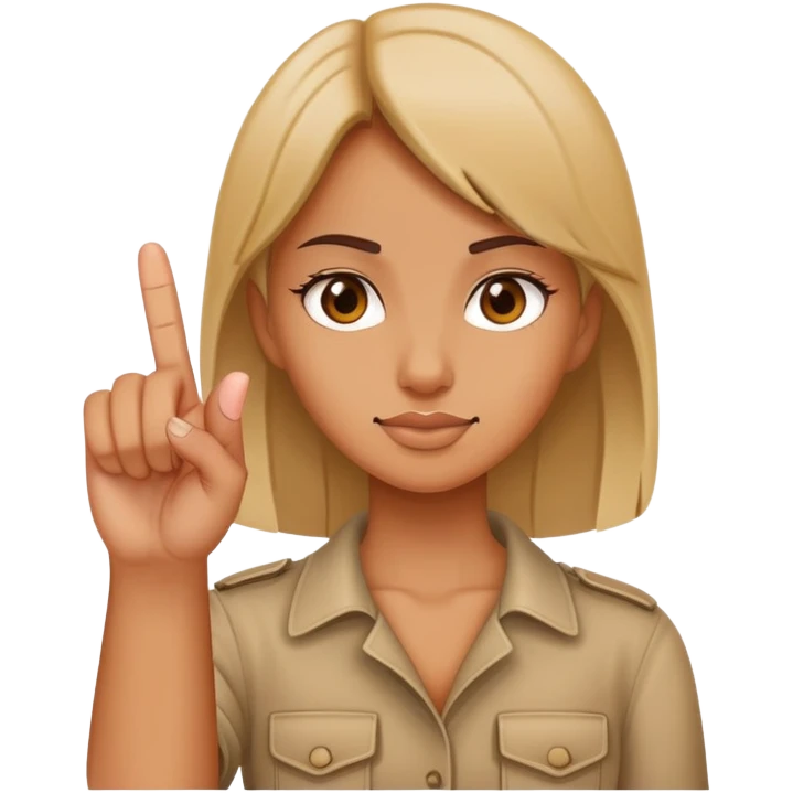 Girl flipping middle finger emoji