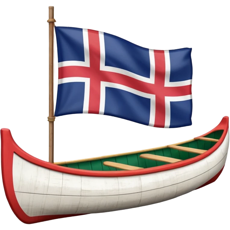 New England flag with a red backgournd white canot emoji