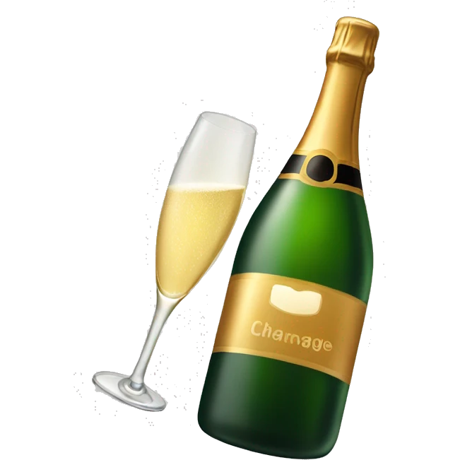 Bottle of champagne  emoji