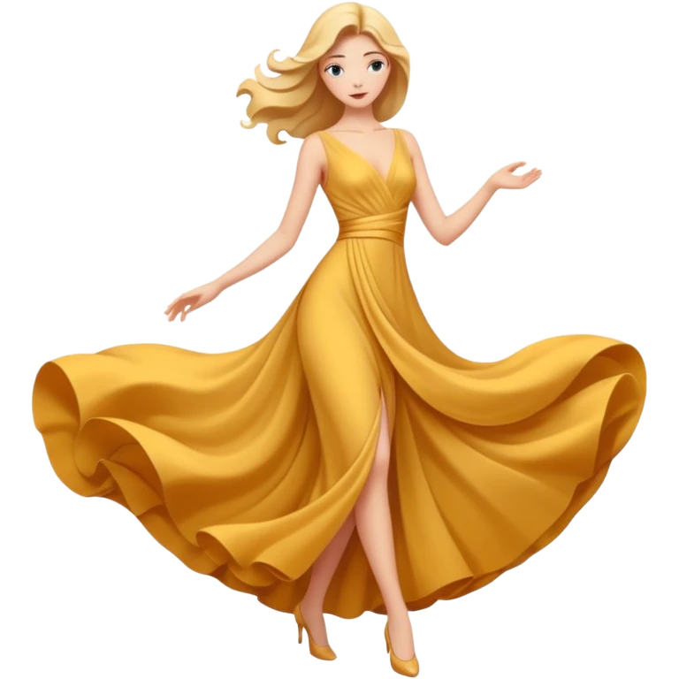 elegant pose with flowing lines emoji