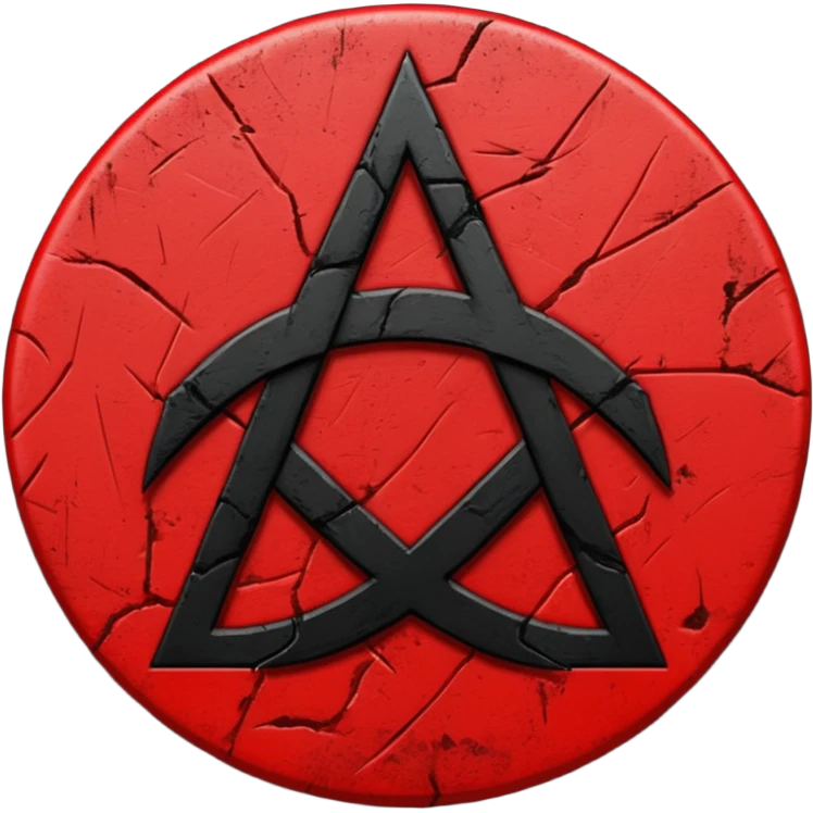 Anarchy red and black emoji
