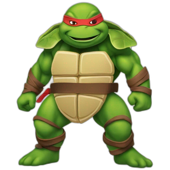 Ninja turtle shredded like lettuce emoji