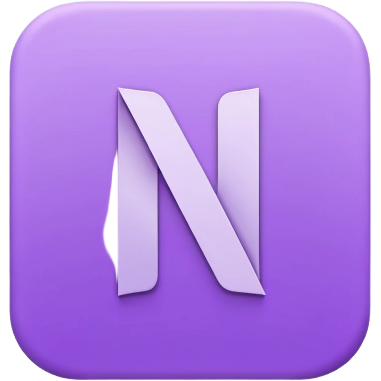 Netflix aesthetic "N" logo in pastel purple emoji