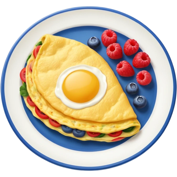 Omelet with vegetables + 1/2 cup berries emoji