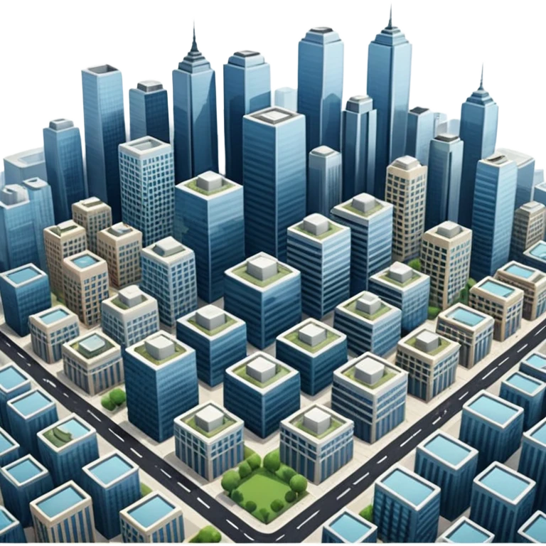 a top view of the city with many buildings as same   emoji