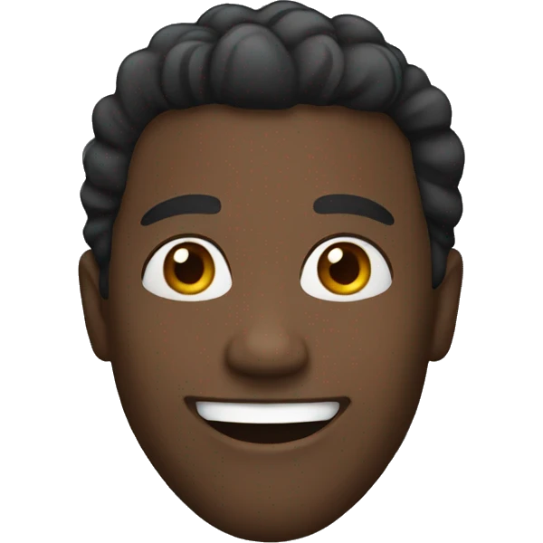Black man smiling emoji