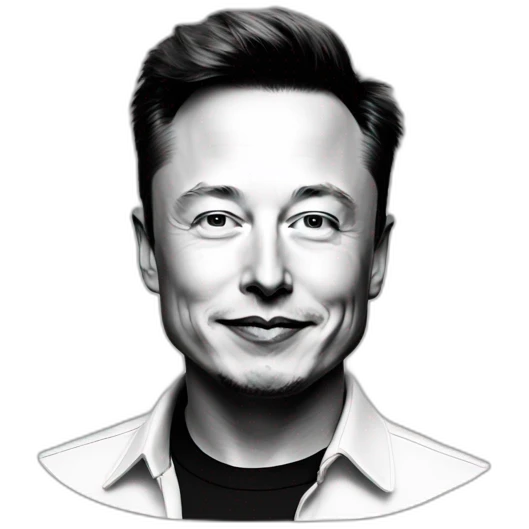 elon Musk mixed (black/white) emoji