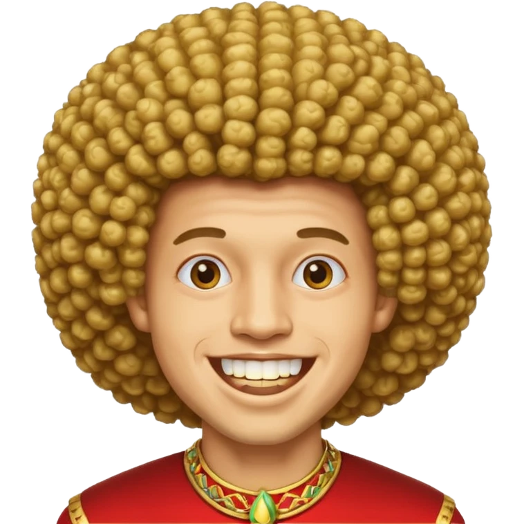 light skin man with afro emoji
