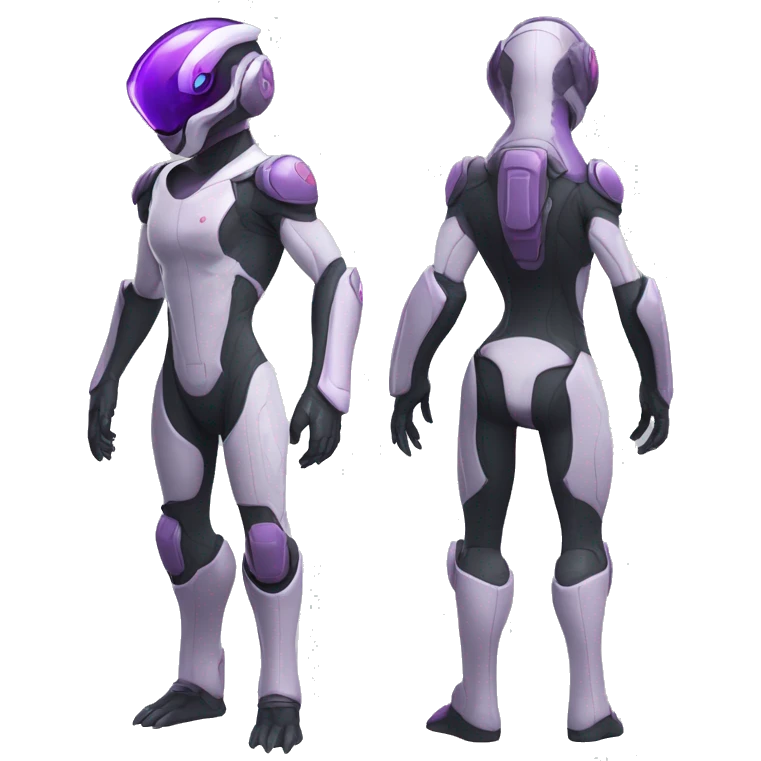 Lizard-Reptile-Raptor-Alien-Genesect-Mewtwo-Fakémon, with a futuristic visor-helmet, wearing a techwear-suit, Full Body emoji
