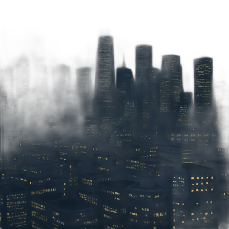 city skyline in the dark emoji