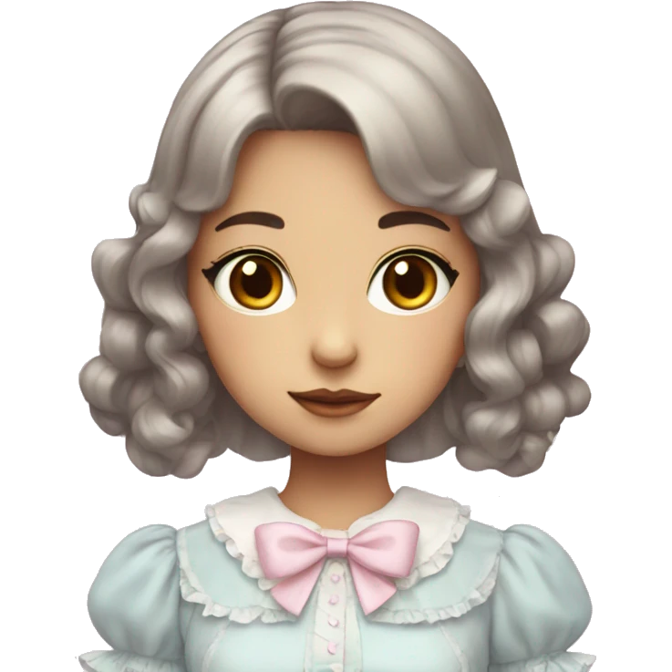 girl in pastel lolita dress emoji
