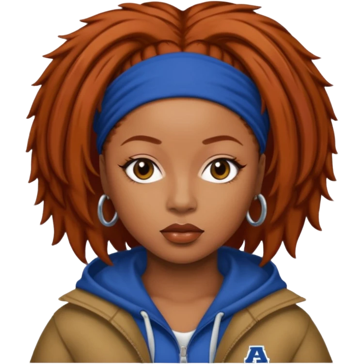 Da Brat with auburn hair emoji
