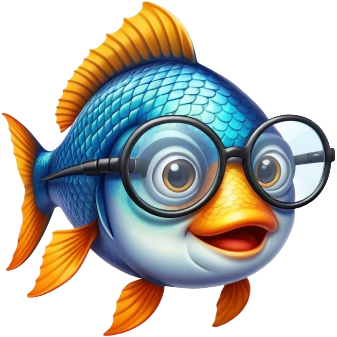Fish with glasses emoji